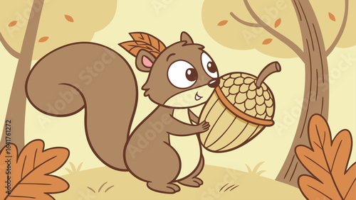 squirrel with acorn