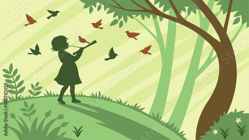 happy family in the park