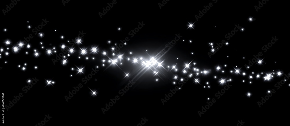 Fototapeta premium Sparkling star cluster in deep space.