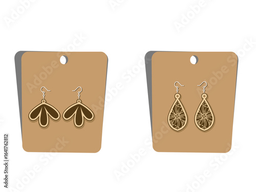 Earring set laser cut template