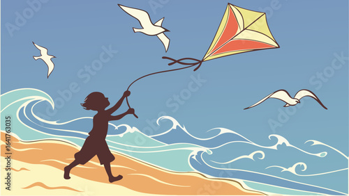 girl and kite