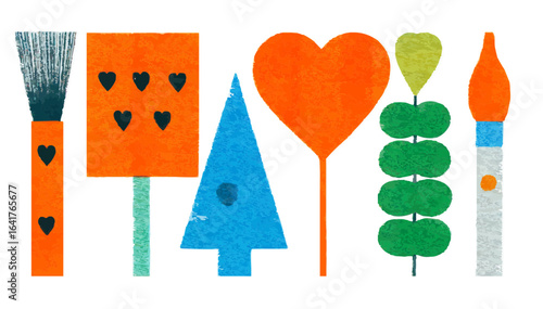 Isolate, vector children's illustration, cakes, sweets, for children's web design, creative style Freaks, vector graphics for sites, landing pages, advertising, web design