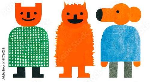 Isolate, vector children's illustration, fabulous characters, for decorating children's web design, creative style Freaks, vector graphics for sites, landing pages, advertising, web design