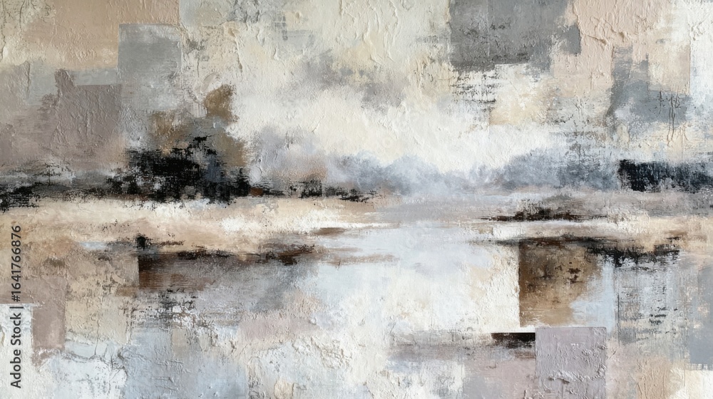 Obraz premium abstract textured landscape painting