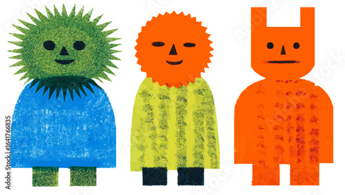 Isolate, vector children's illustration, fabulous characters, for decorating children's web design, creative style Freaks, vector graphics for sites, landing pages, advertising, web design