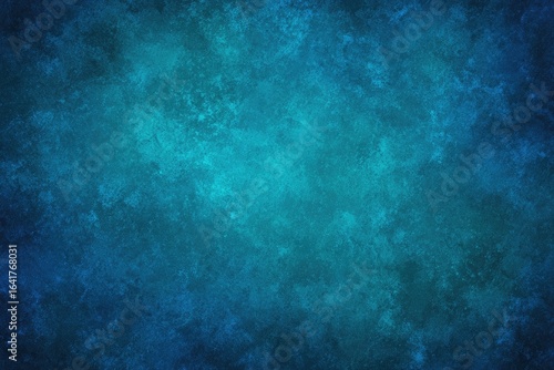Textured backdrop of deep teal and azure blues.  A mottled, rough surface evokes a sense of depth and substance