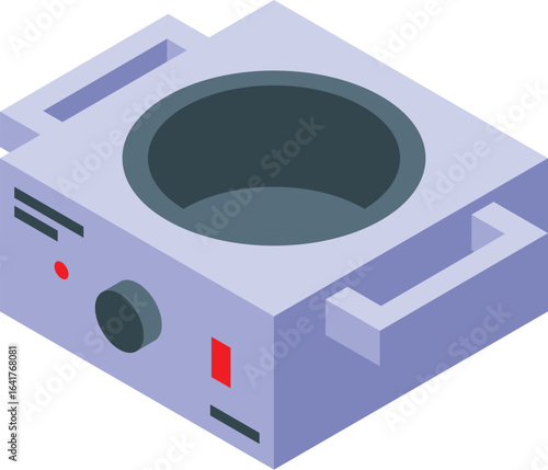 Electric wok heating, preparing delicious asian cuisine, modern kitchen appliance for quick and easy meals