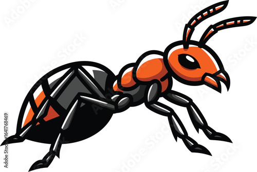 Fierce Red Ant Mascot Logo Design