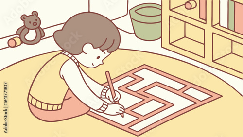 boy playing chess