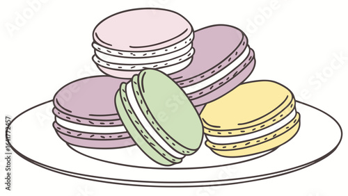 french macaroons on a white background