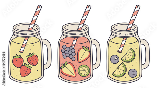 glass jars with jam