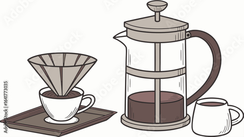 set of coffee cups
