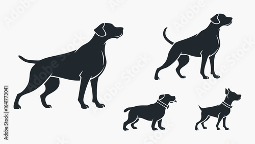 dogs vector silhouettes