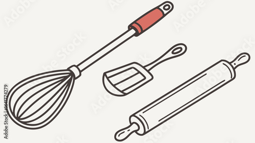 set of kitchen utensils