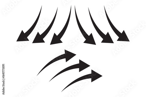 Air flow arrows set