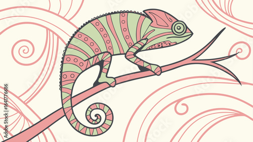 chameleon vector illustration