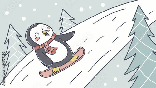 vector illustration of a winter landscape