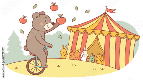 circus clown on a carousel