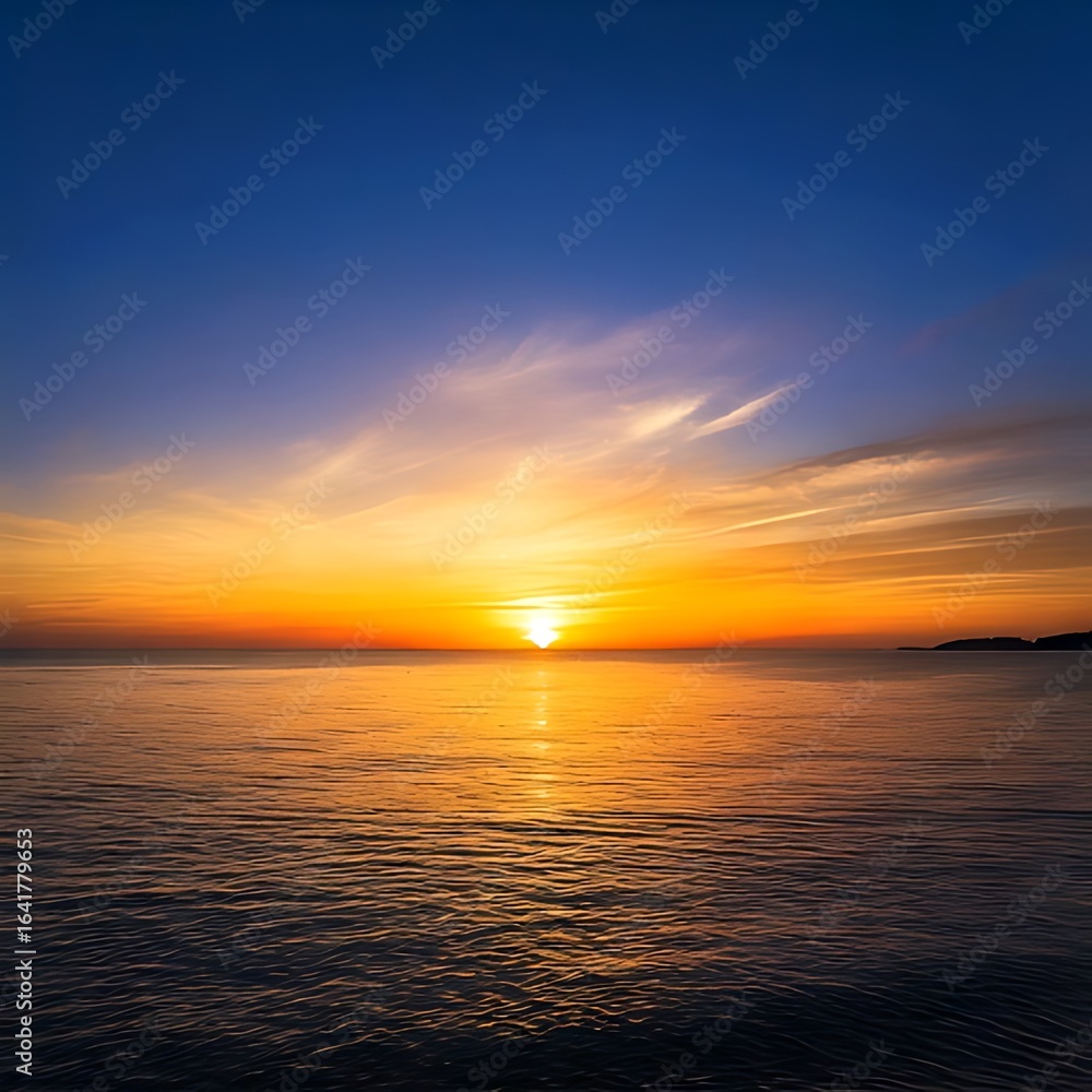 Obraz premium Sunrise over tranquil ocean