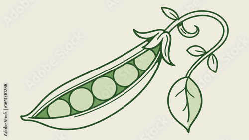 Green pea pod icon