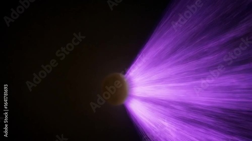 Abstract Purple Light Burst Photography