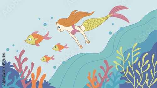 seamless pattern with fishes
