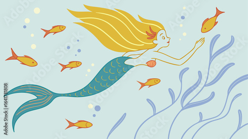 seamless pattern with fishes