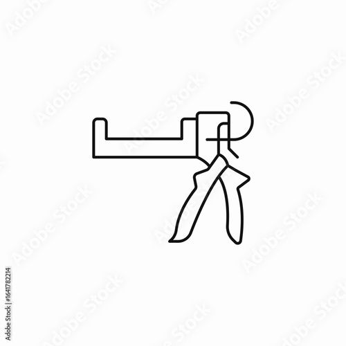 caulking gun applicator icon sign vector