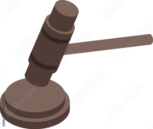 Wooden gavel hitting sound block, representing law, justice, and court decisions