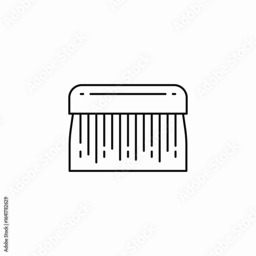 cleaning brush bristles icon sign vector
