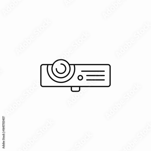 electronics video projector icon sign vector