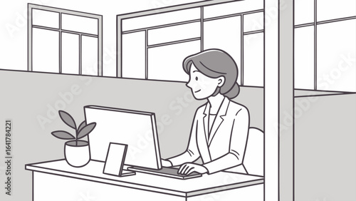 business woman in office