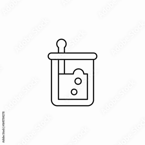 laboratory beaker stirring icon sign vector