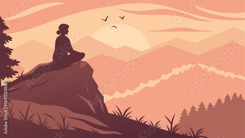 sunset in the mountains