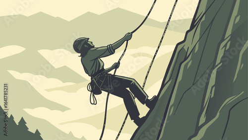 climber on the wall