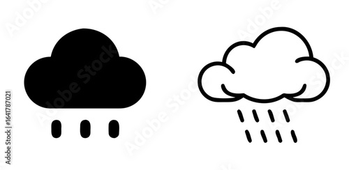 Rain Cloud Icon for Weather, Storm, and Climate Design