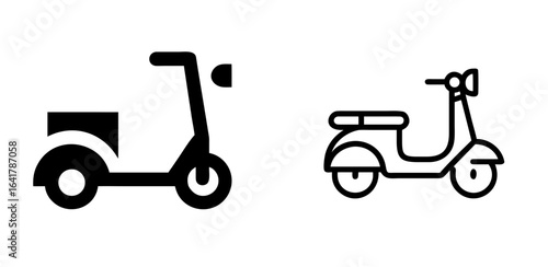 Modern Scooter Icon for Transportation and Urban Mobility Design