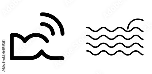 Ocean Wave Icon for Sea, Beach, and Water Design