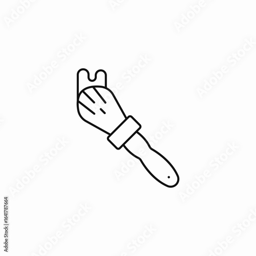 whisk for mixing paint icon sign vector
