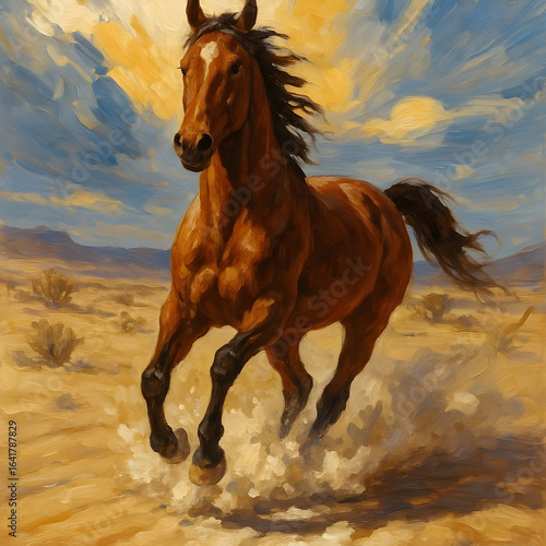 Galloping Freedom Across the Painted Desert
