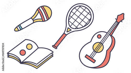 badminton racket and shuttlecock