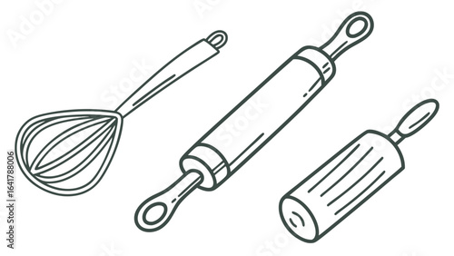 set of kitchen utensils