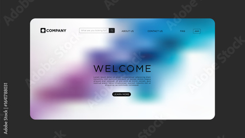 Welcome to the modern website landing page design with vibrant colors and sleek interface
