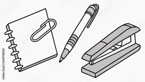 stationery set vector