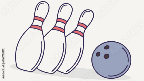 bowling ball and pins