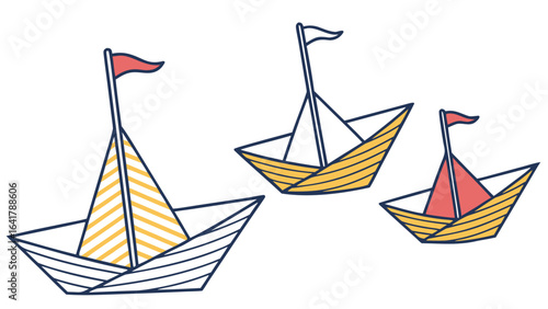 set of sailing ships