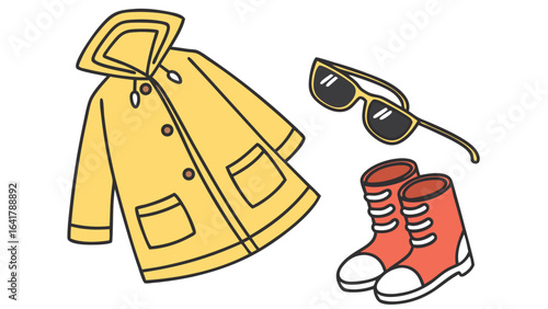 set of fashion accessories