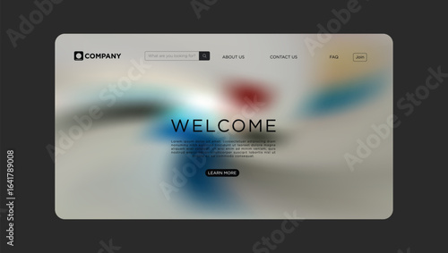 Welcome to a modern website interface with a clean design and intuitive navigation elements