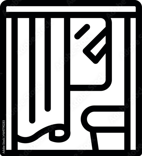 Secure voting process is depicted with a voting booth featuring a curtain for privacy and a ballot box, symbolizing democratic elections