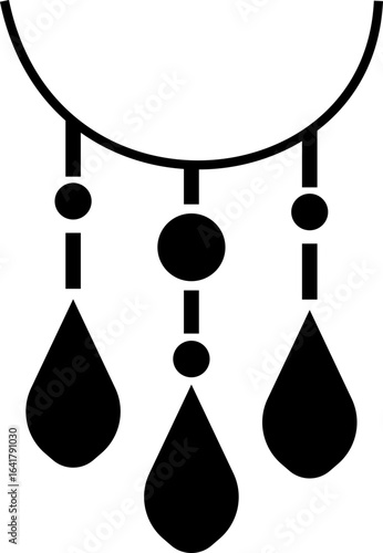 Woman's jewelry icon elegant vector of rings, neckless, bangles, and watches, in minimalist black silhouette style for fashion design accessory branding E-commerce stores luxury boutique logos for web